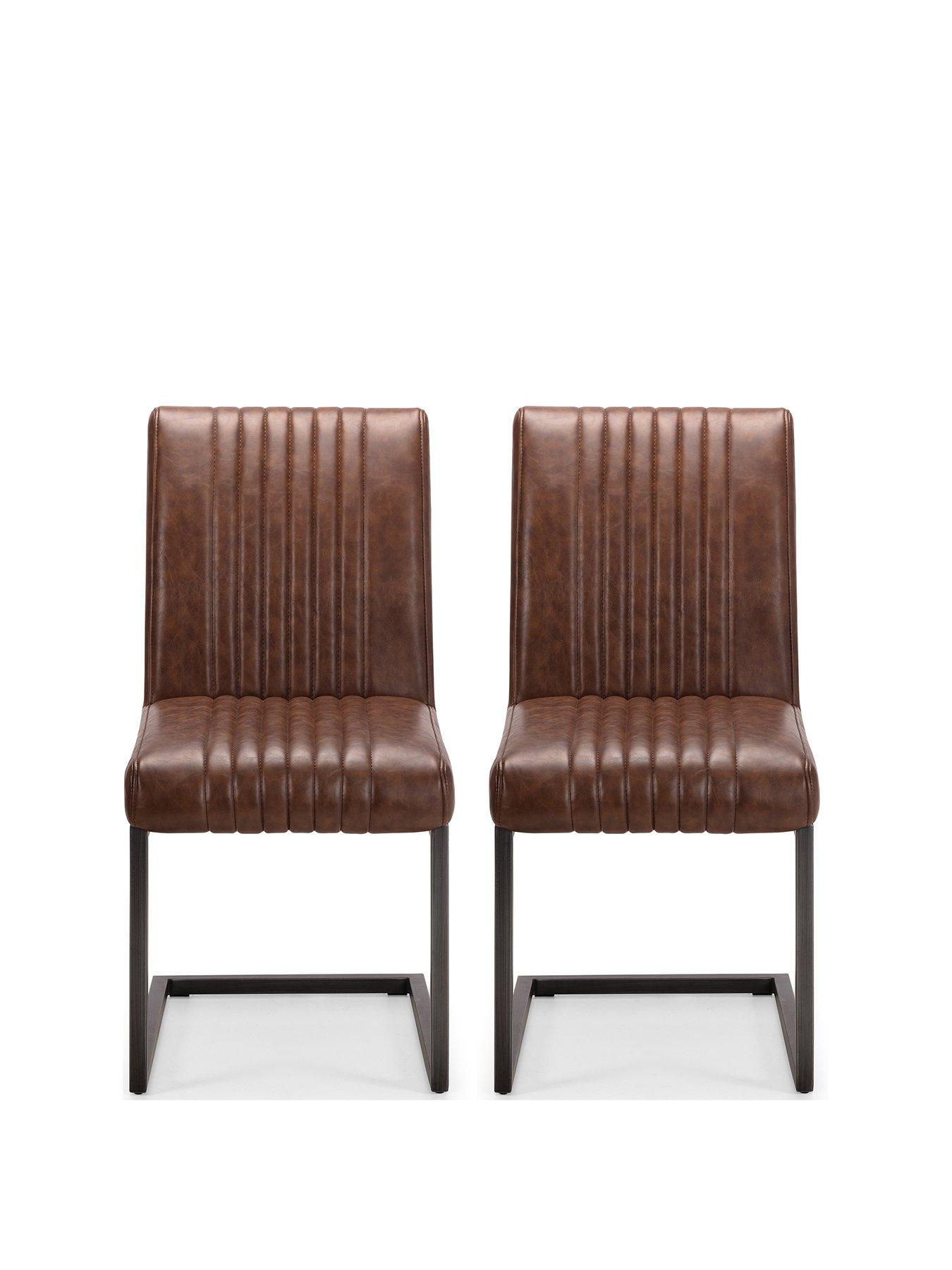 Product photograph of Julian Bowen Brooklyn Pair Of Dining Chairs from very.co.uk