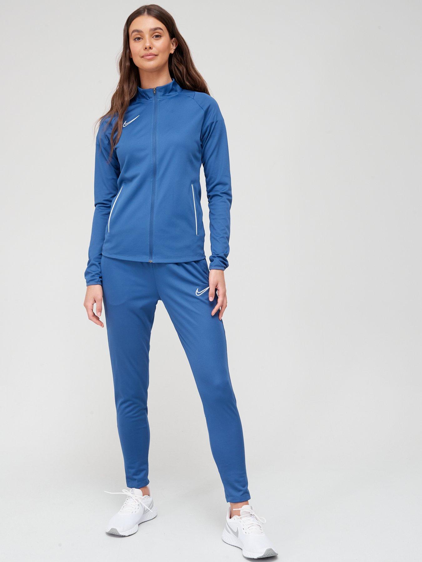 blue nike tracksuit womens