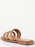  image of v-by-very-wide-fit-strappy-slider-sandal-tan