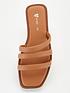 image of v-by-very-wide-fit-strappy-slider-sandal-tan