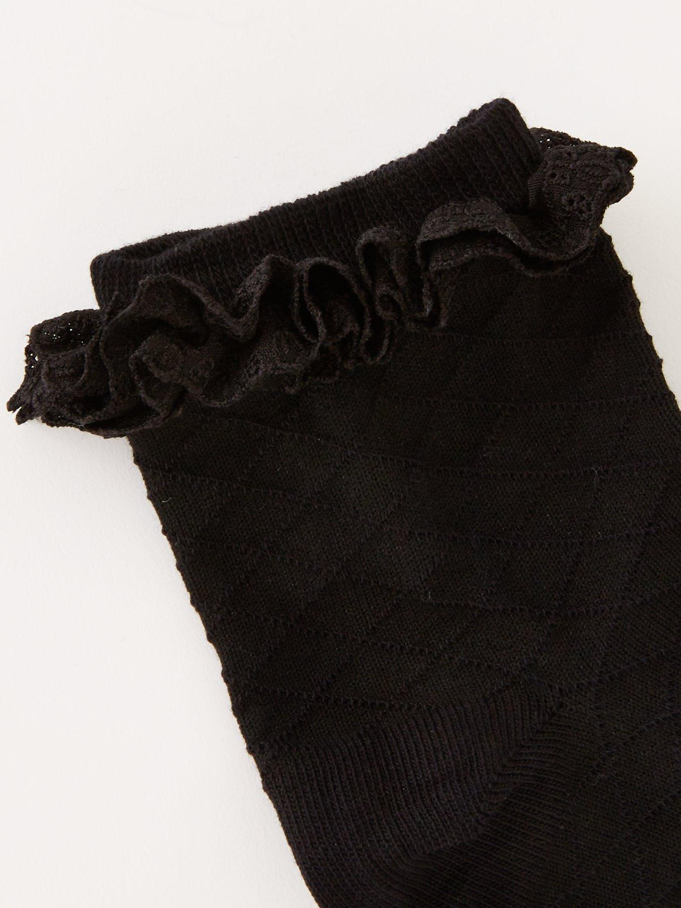 Black ruffle shop socks for toddlers