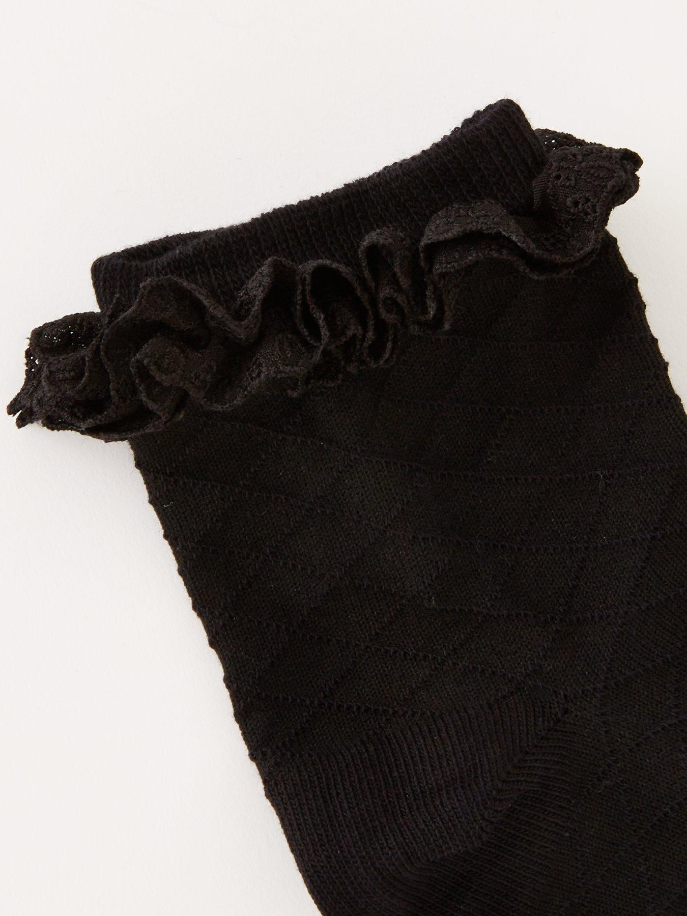Black ruffle socks for toddlers discount