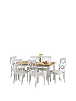 Product photograph of Julian Bowen Davenport Table Amp 6 Chairs from very.co.uk