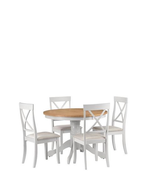 julian-bowen-davenport-round-table-4-chairs