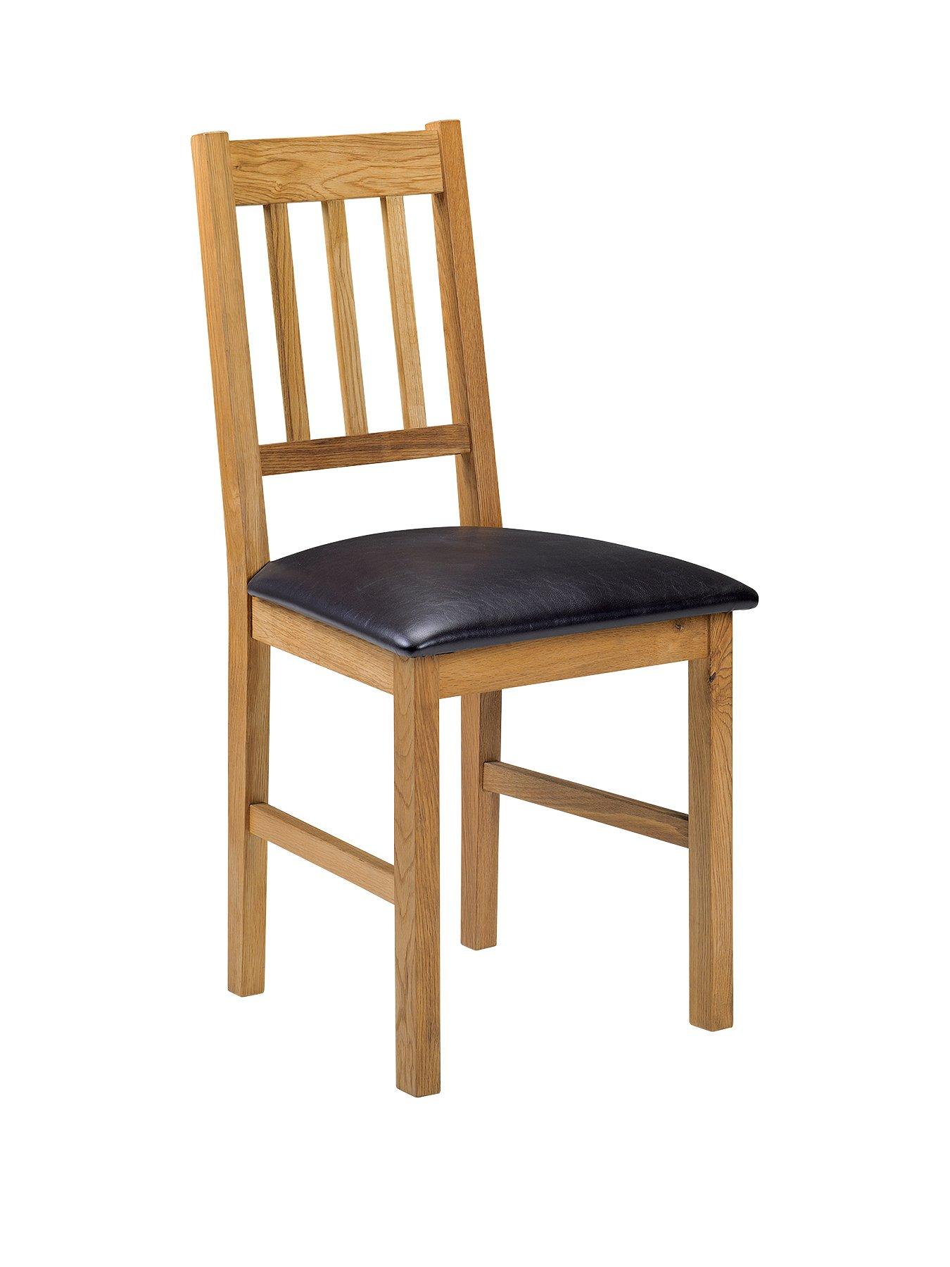 Image 3 of 5 of Julian Bowen Coxmoor Set of 2 Solid Oak Dining Chairs - Oak