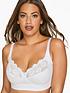  image of yours-clothing-white-non-wired-cotton-lace-trim-bra