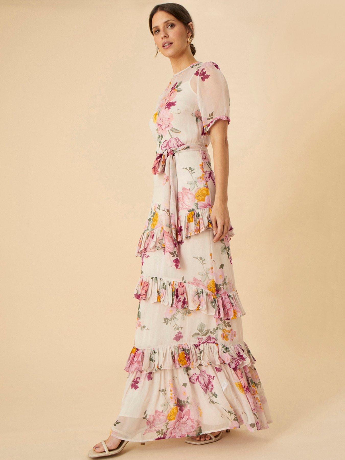  Sienna Sustainable Print Maxi Dress - Ivory