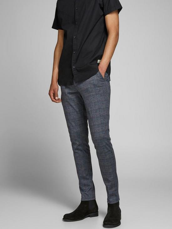 front image of jack-jones-marco-checked-skinny-fit-smart-trousers