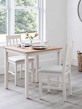 Product photograph of Julian Bowen Coxmoor 75 Cm Square Dining Table 2 Chairs from very.co.uk
