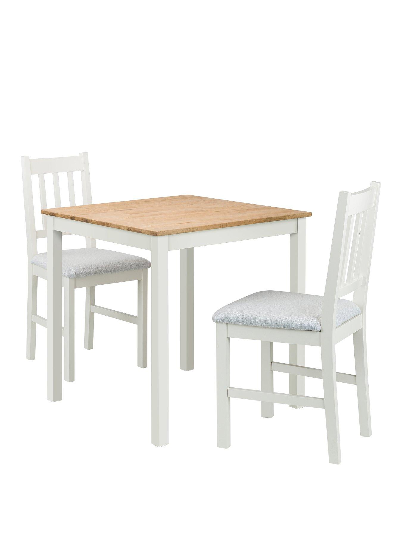 Image 2 of 4 of Julian Bowen Coxmoor 75 cm Square Solid Oak&nbsp;Dining Table + 2 Chairs