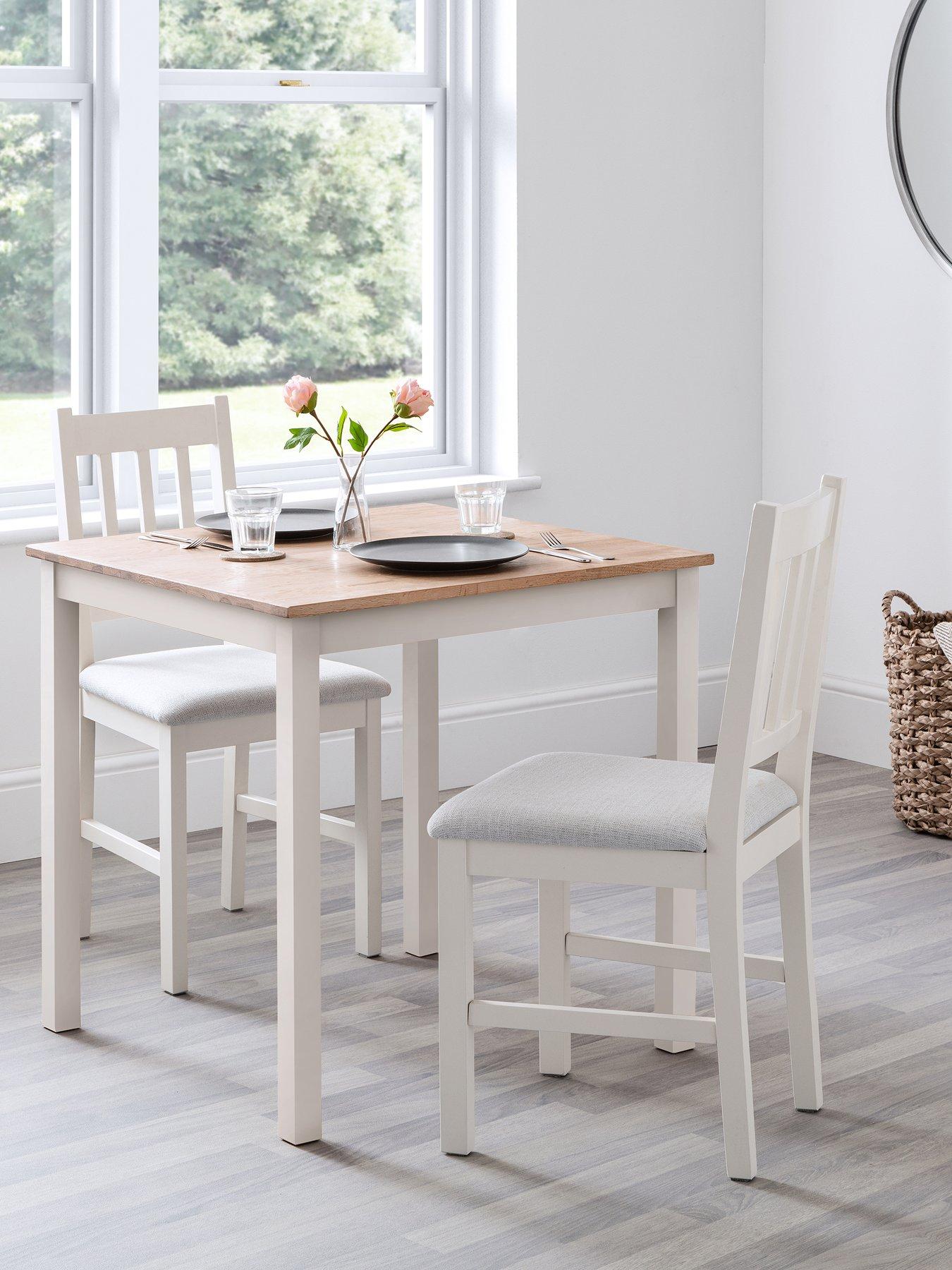 undefined Coxmoor Set of 2 Solid Oak Dining Chairs - Ivory