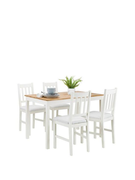 front image of julian-bowen-coxmoor-120-cm-dining-table-4-chairs