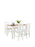  image of julian-bowen-coxmoor-120-cm-dining-table-4-chairs