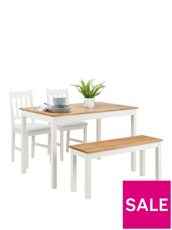 stillFront image of julian-bowen-coxmoor-dining-table-2-chairs-and-1-bench
