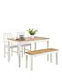  image of julian-bowen-coxmoor-dining-table-2-chairs-and-1-bench