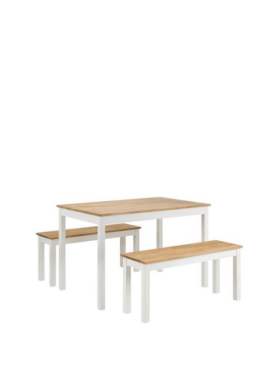 front image of julian-bowen-coxmoor-120-cm-dining-table-2-benches