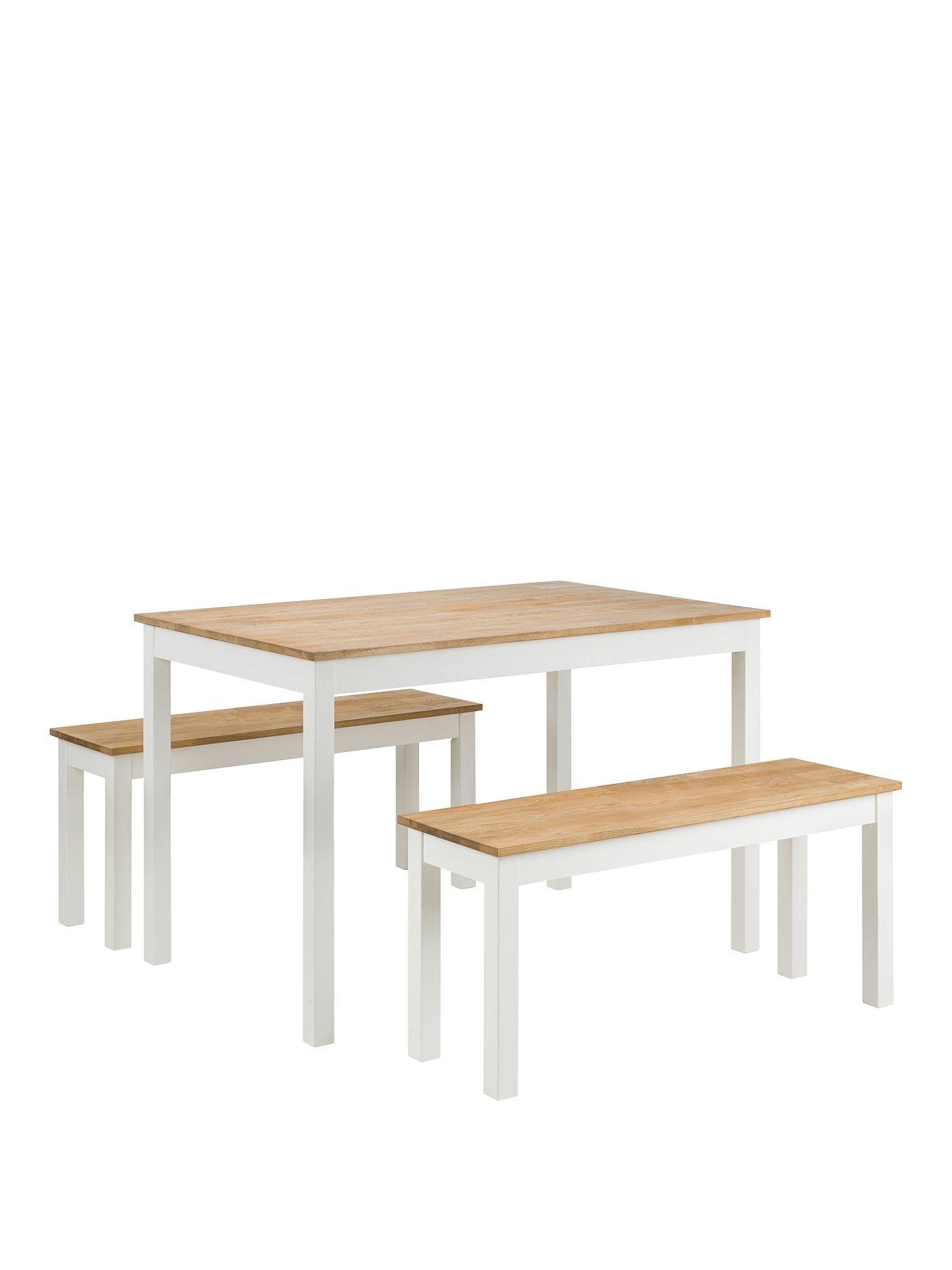 Image 2 of 4 of Julian Bowen Coxmoor 118 cm Solid Oak&nbsp;Dining Table + 2 Benches