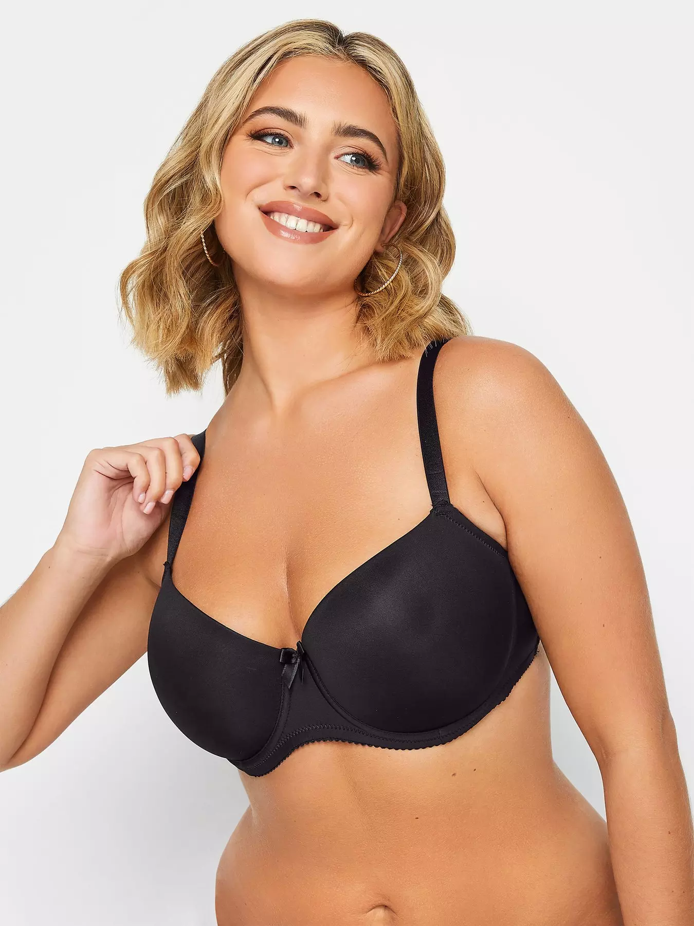 John Lewis Ava Embroidered Spacer Bra in Black 30g for sale