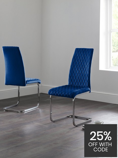 julian-bowen-calabria-set-of-4-velvet-cantilever-dining-chairs-blue