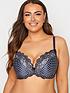 image of yours-lace-trim-spot-plunge-bra-navy