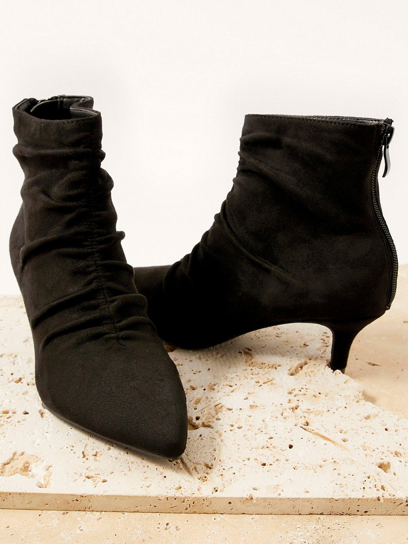 Details about   Women's Ankle Boots Office OL Low Heel Chelsea Booties Zip Up Square Toe Shoes D 