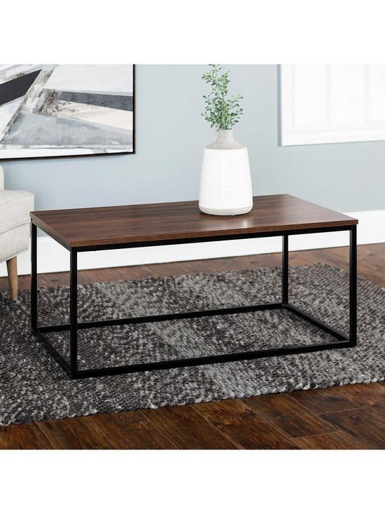front image of lisburn-designs-zennor-coffee-table-walnutblack