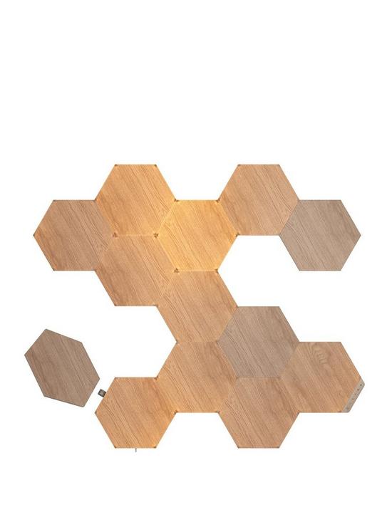 front image of nanoleaf-elements-hexagons-starter-kit-13pk