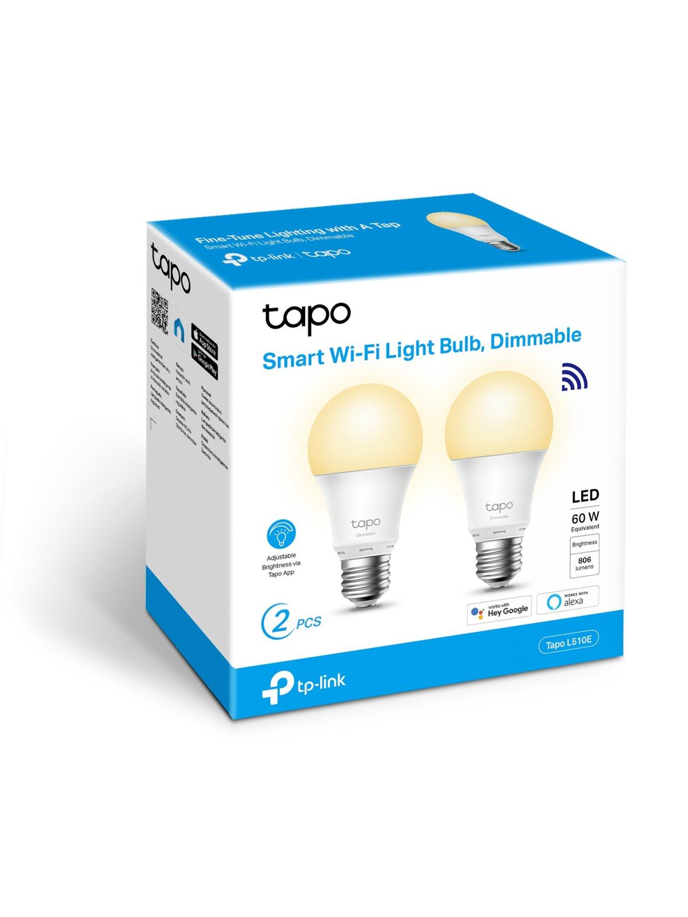 TP-Link Tapo Smart Bulb, Smart Wi-Fi LED Light, B22, 8.7W, Compatible with  Alexa(Echo and Echo Dot) and Google Home, Colour-Changeable, No Hub