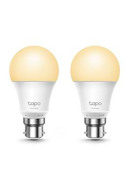 Product photograph of Tp Link Tapo L510b Smart Bulb 2-pack - White B22 from very.co.uk