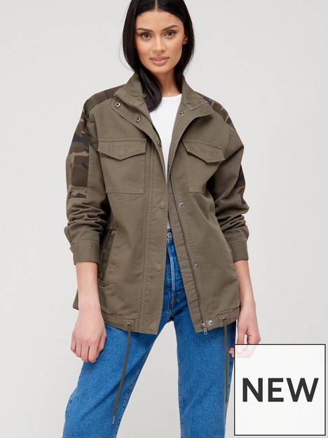 v-by-very-camo-trim-cotton-utility-jacket-khaki