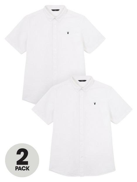 very-man-short-sleeve-oxford-shirts-2-pack-white