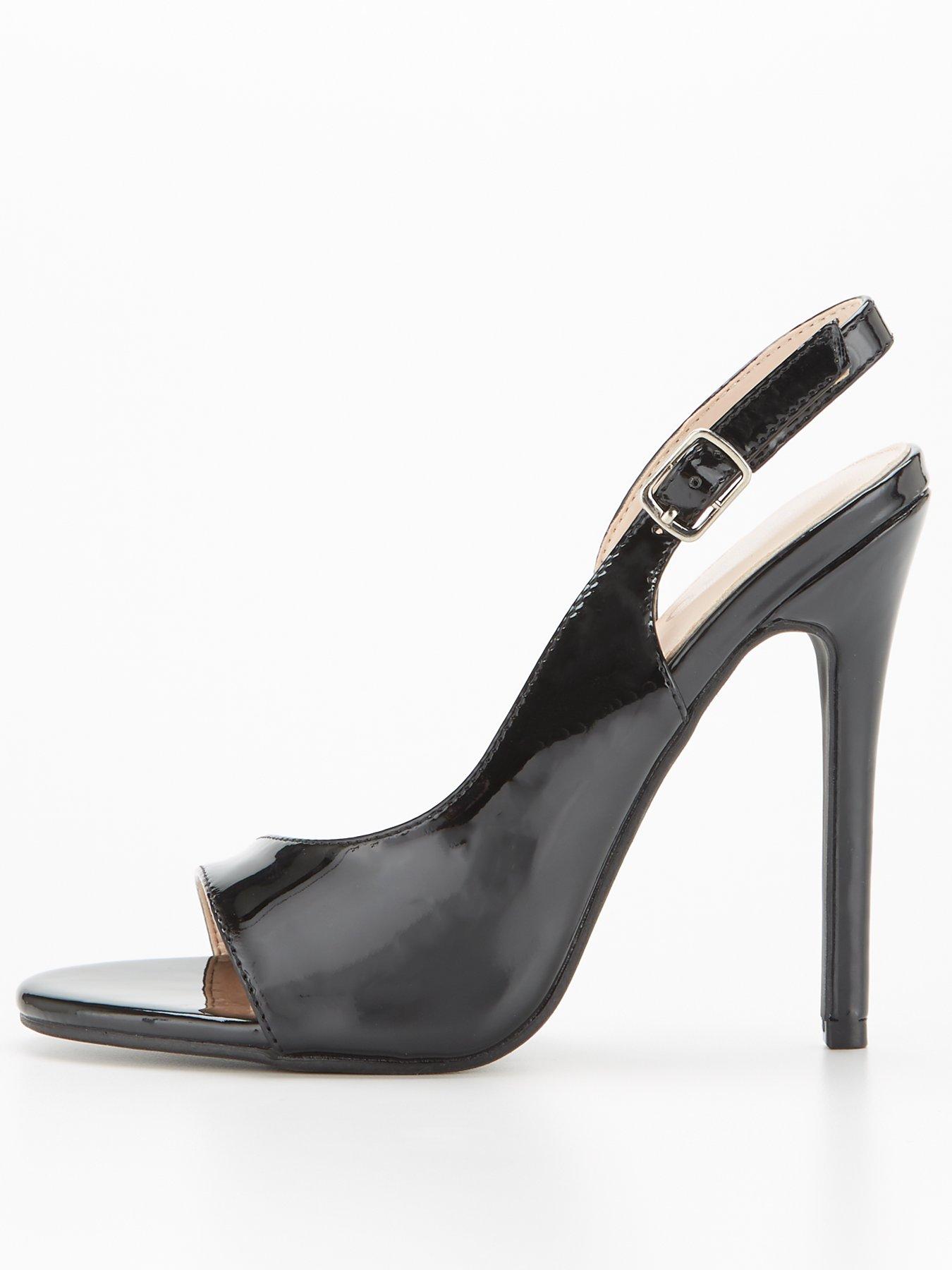 Women Brisa Patent Heeled Sandals - Black