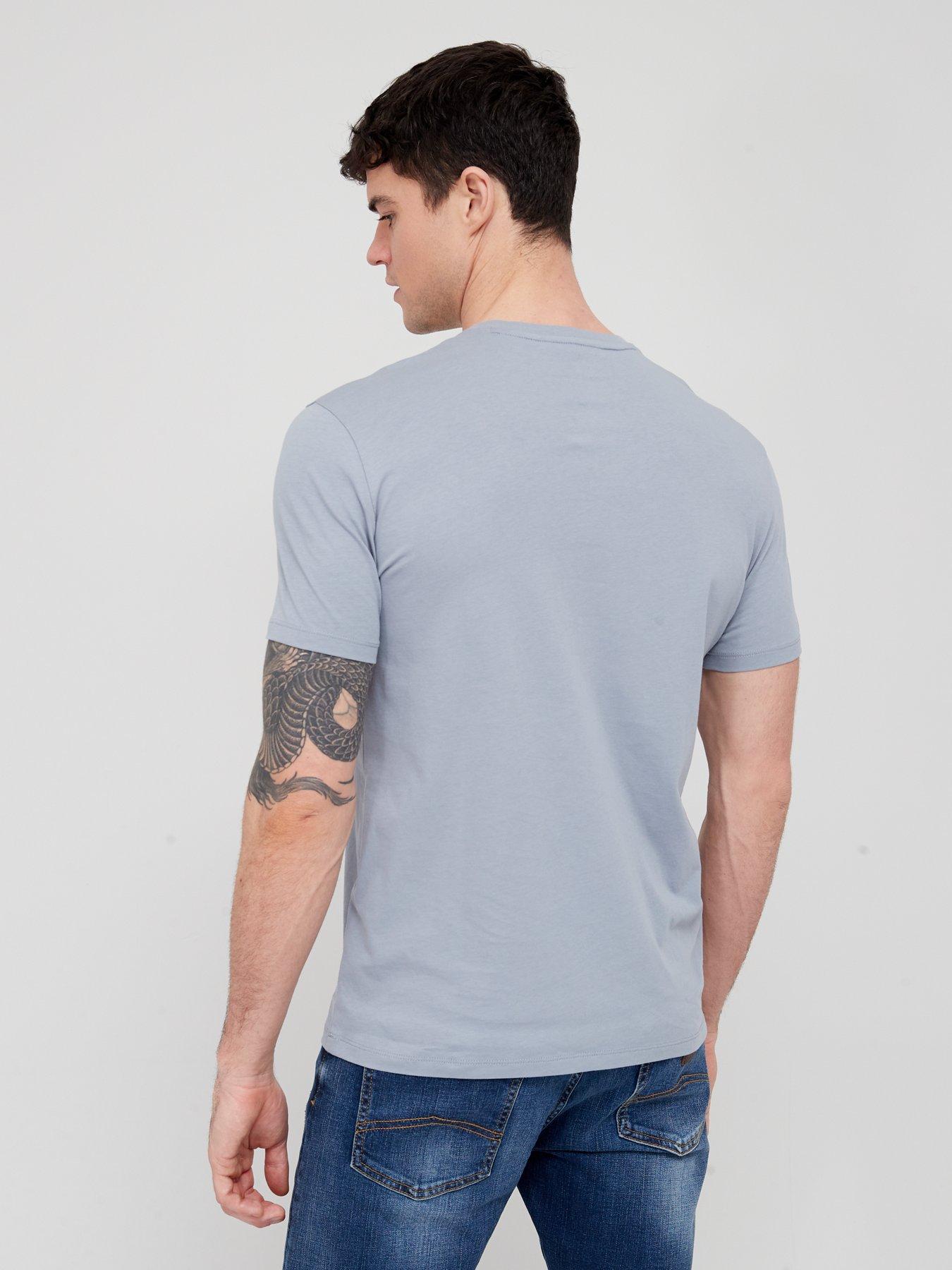 Armani Exchange Font Logo T-shirt - Light Blue 