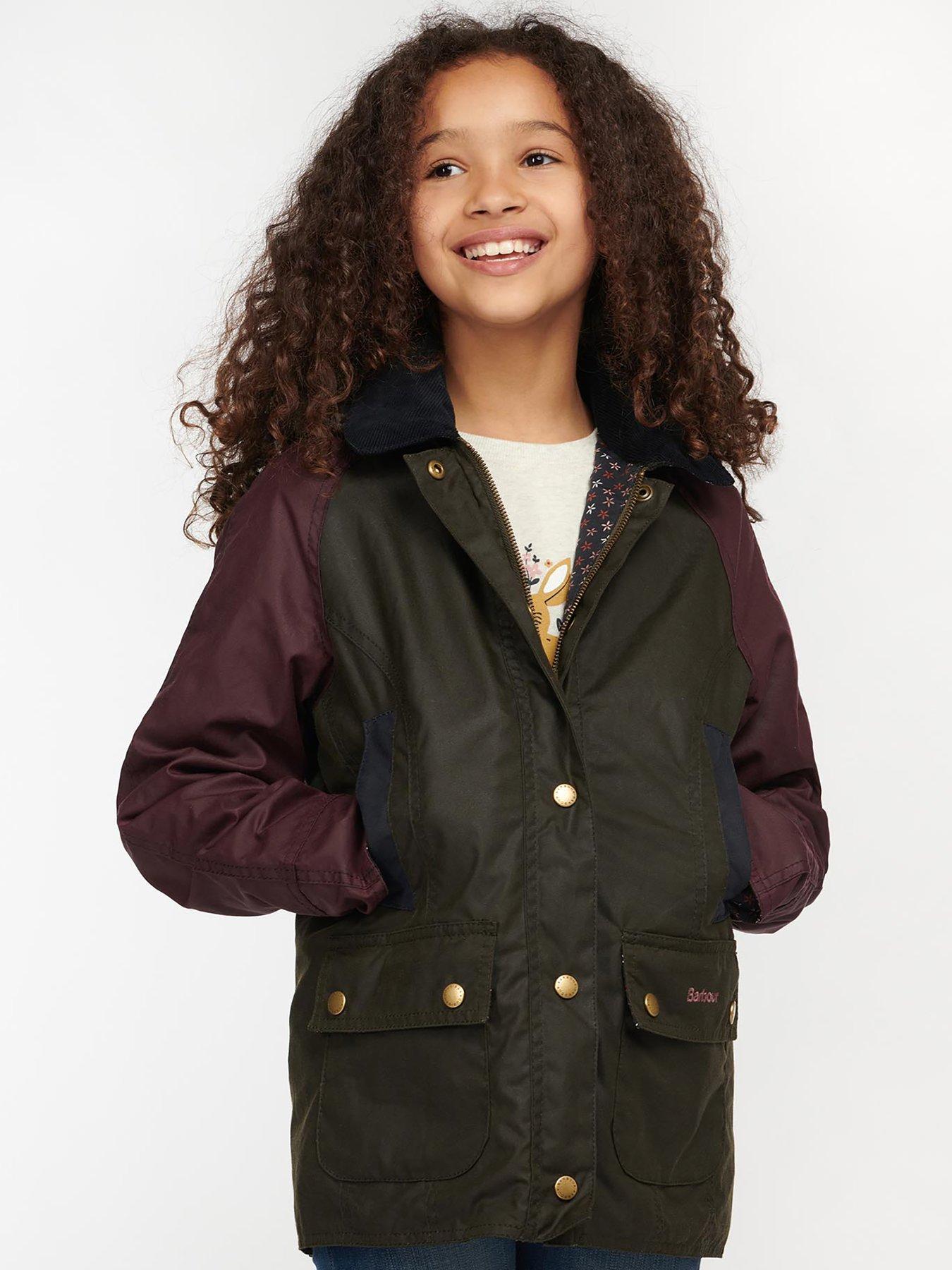 barbour wax jacket kids uk