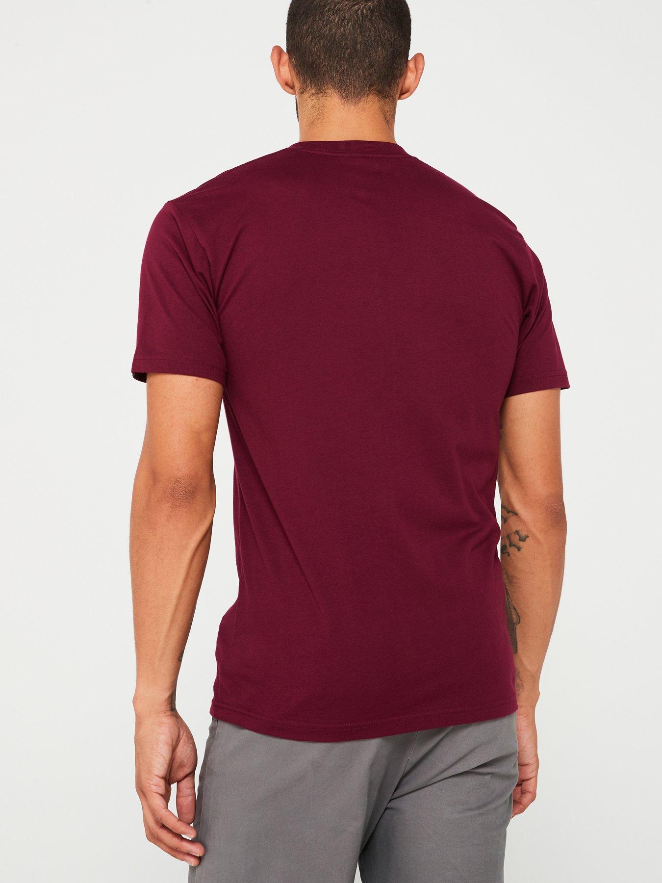 Vans burgundy cheap t shirt