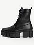  image of raid-ruby-chunky-lace-up-ankle-boots-black