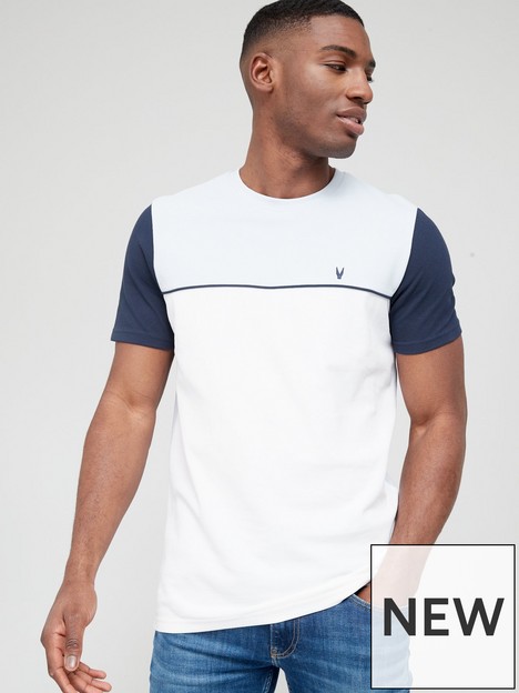 very-man-pique-panel-tshirt--white-navy-blue
