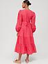  image of v-by-very-psmock-broderie-midi-dress-ndash-pinknbspp