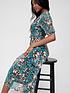  image of v-by-very-wrap-mesh-printed-midi-dress-floralnbsp