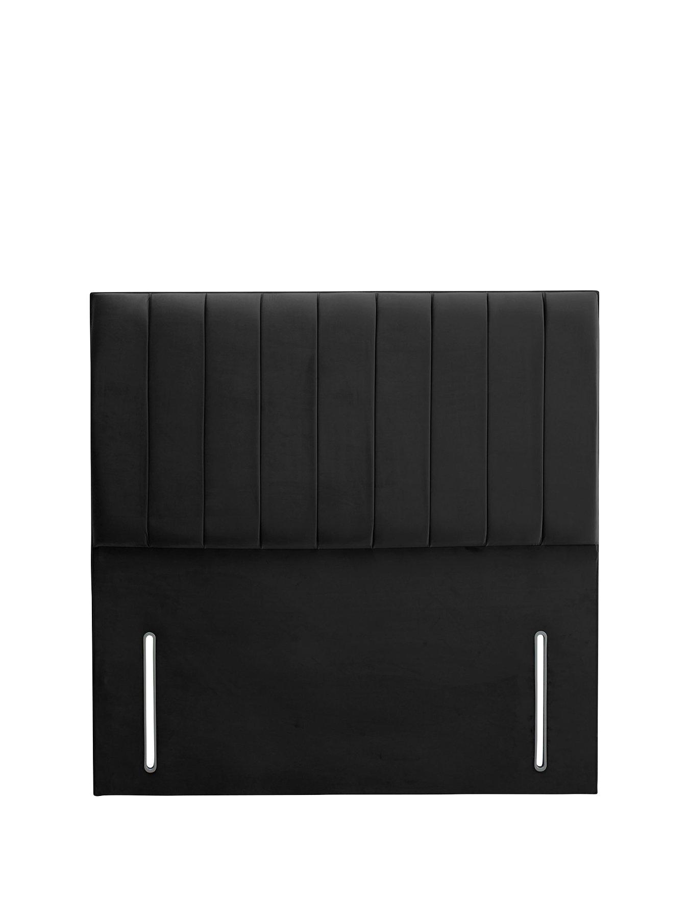 Product photograph of Shire Beds Liberty Velvet Suede Padded Superking Headboard from very.co.uk