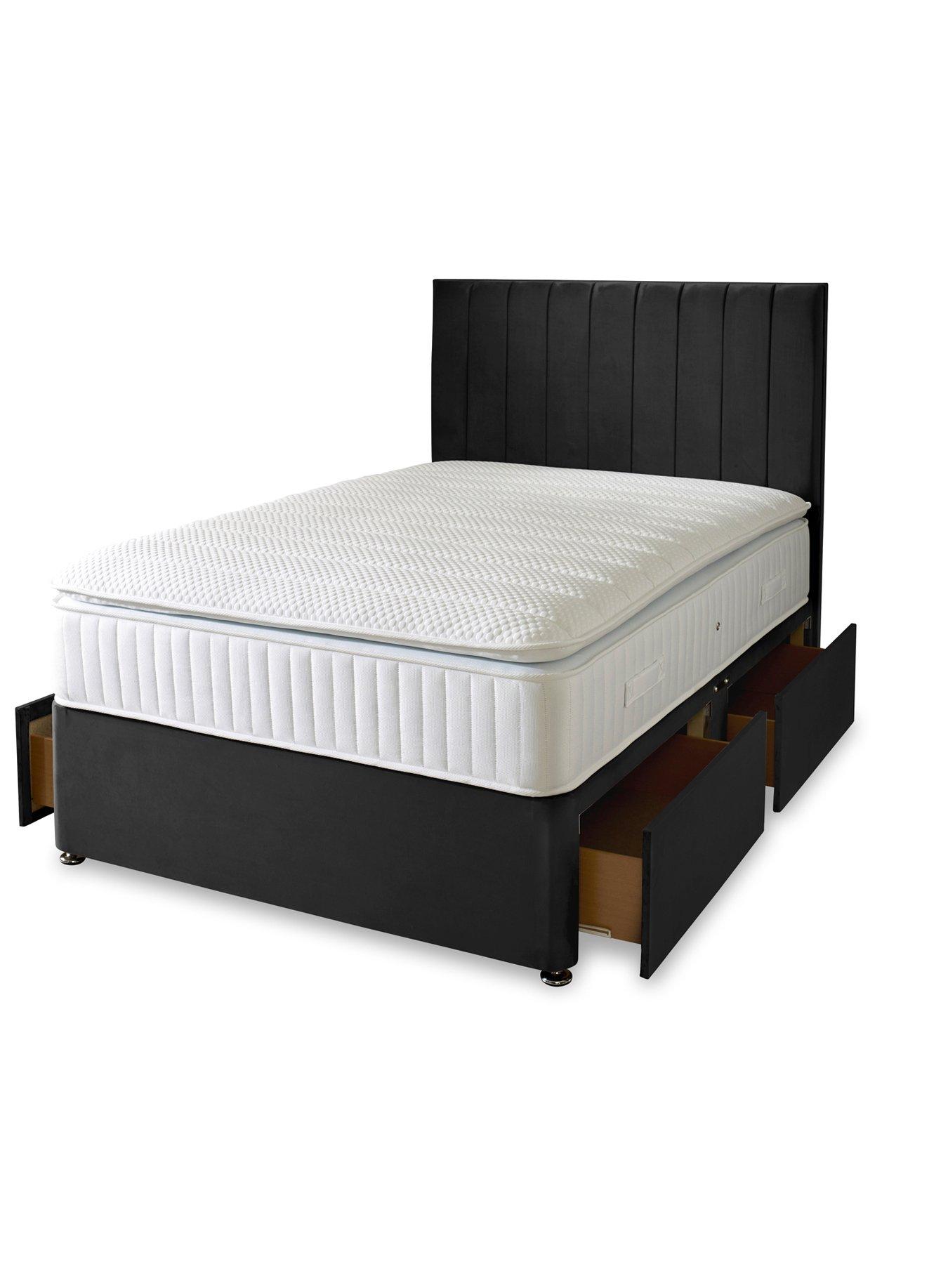 Image 3 of 4 of Shire Beds Liberty Velvet&nbsp;Headboard - Black&nbsp;- FSC&reg; Certified
