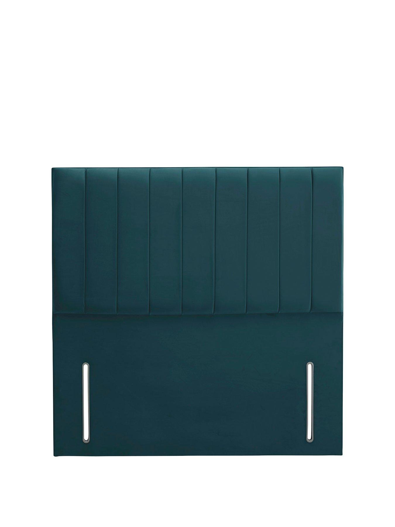 Product photograph of Shire Beds Liberty Velvet Padded Superking Headboard from very.co.uk