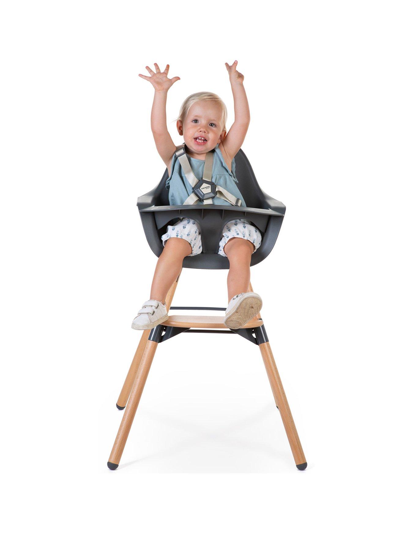 Product photograph of Childhome Evolu 2 Highchair - Natural Anthracite from very.co.uk