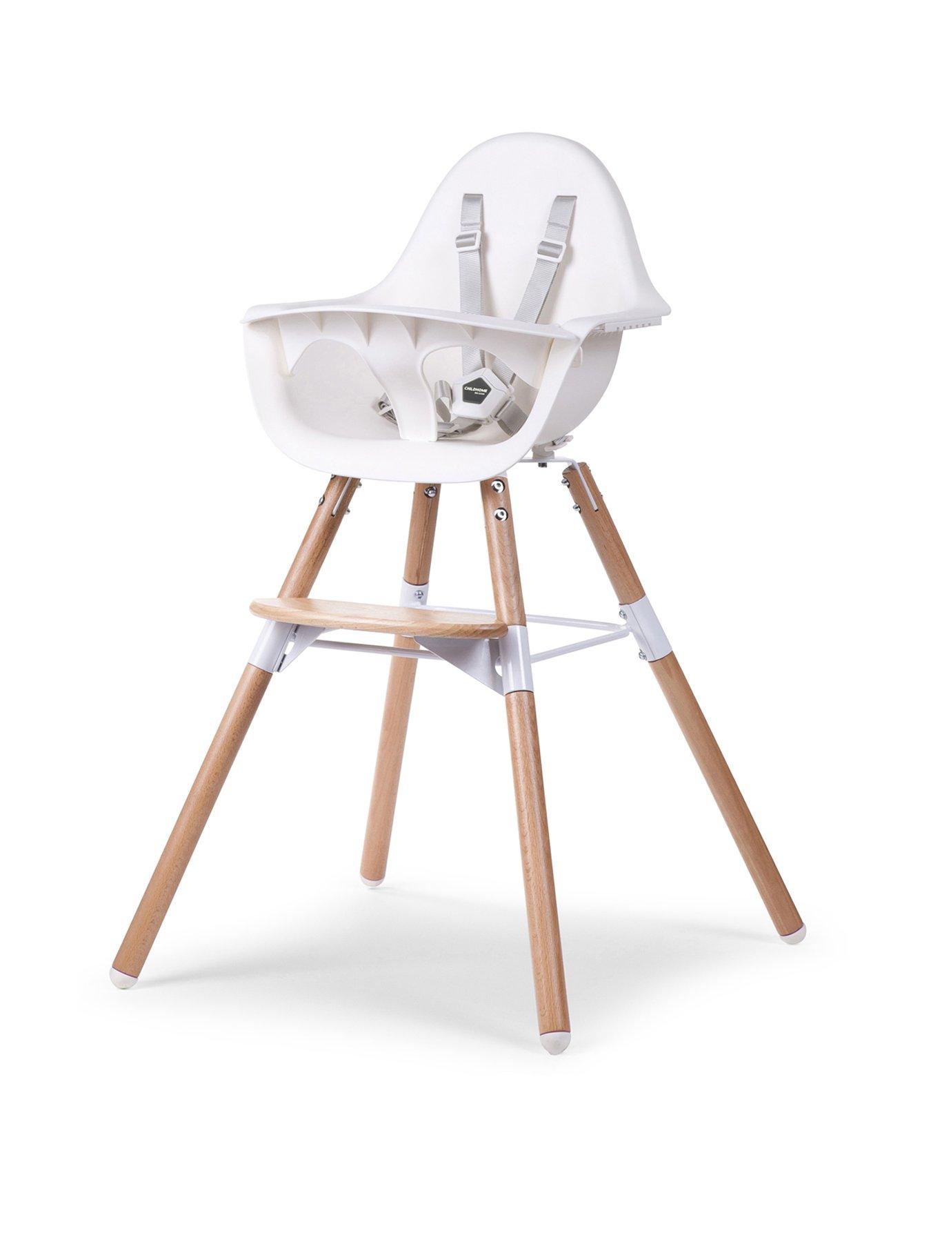 Product photograph of Childhome Evolu 2 Highchair - Natural White from very.co.uk