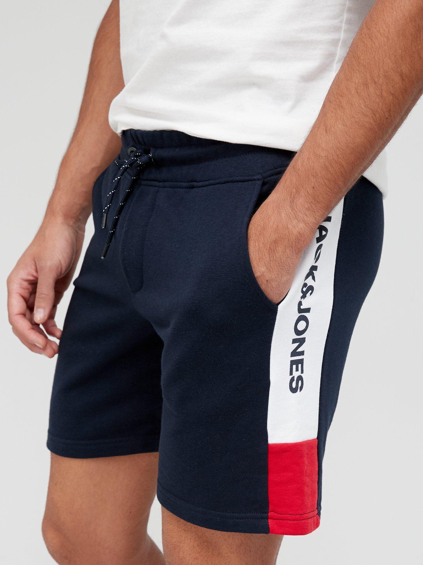 Men Jersey Colour Block Logo Shorts - Navy Blazer
