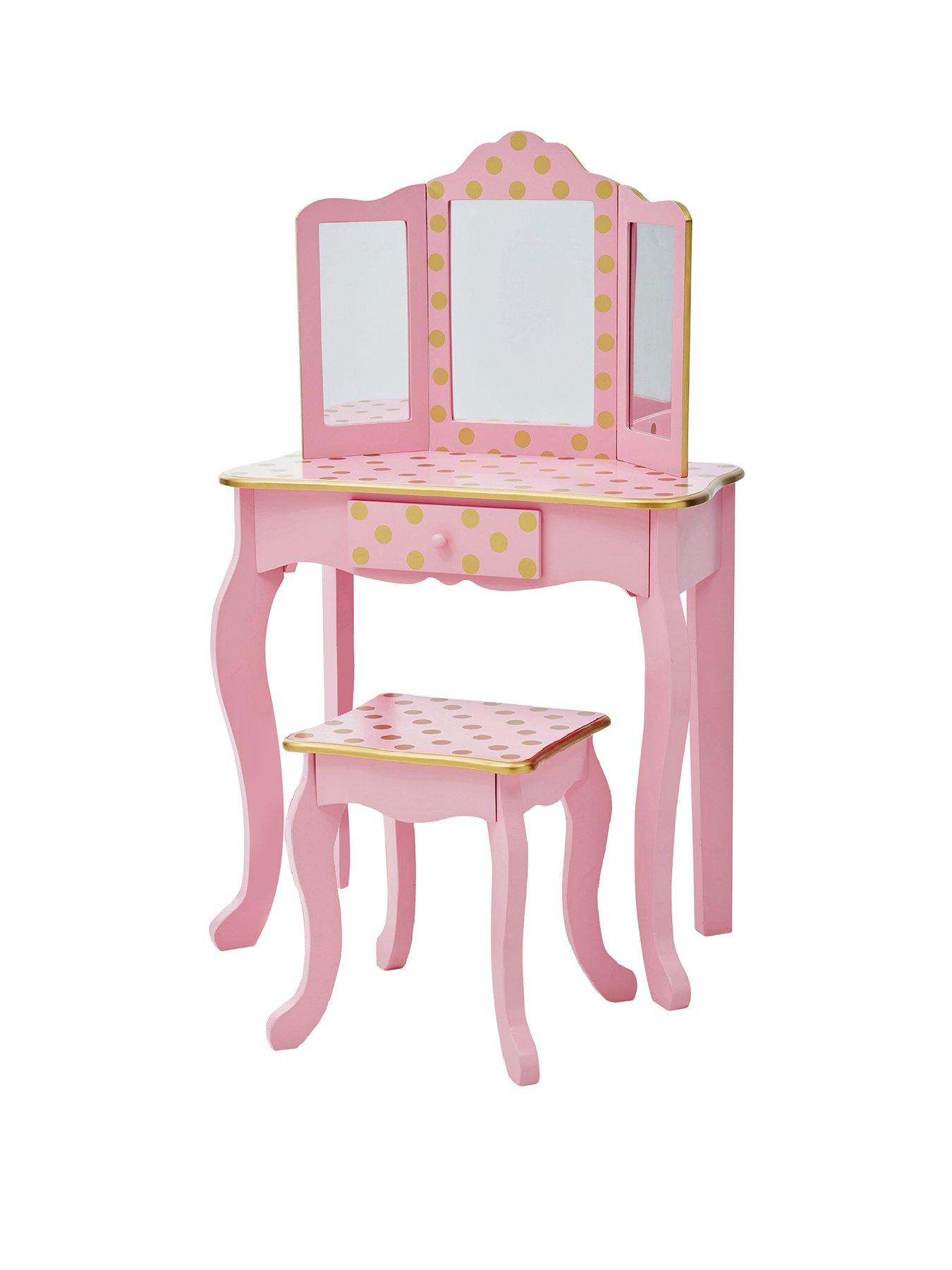 Image 2 of 7 of Teamson Kids Fantasy Fields Polka Dot Vanity Set