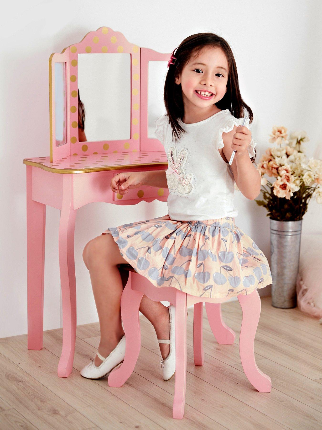 Image 6 of 7 of Teamson Kids Fantasy Fields Polka Dot Vanity Set
