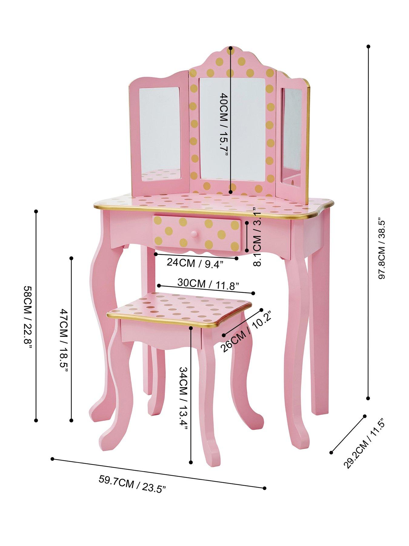 Image 7 of 7 of Teamson Kids Fantasy Fields Polka Dot Vanity Set