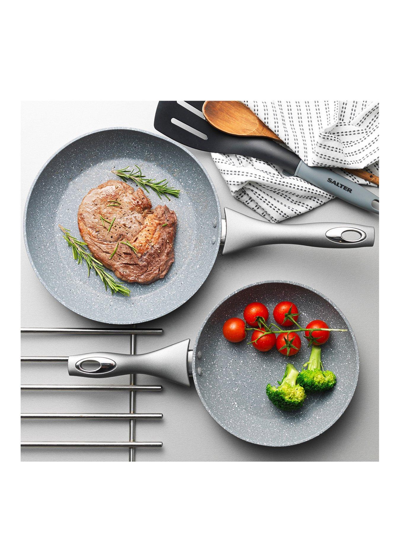 Product photograph of Salter Marble Collection 2 Piece Frying Pan Set from very.co.uk