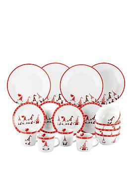 Product photograph of Waterside Nordic Gnome 16-piece Dinner Set from very.co.uk